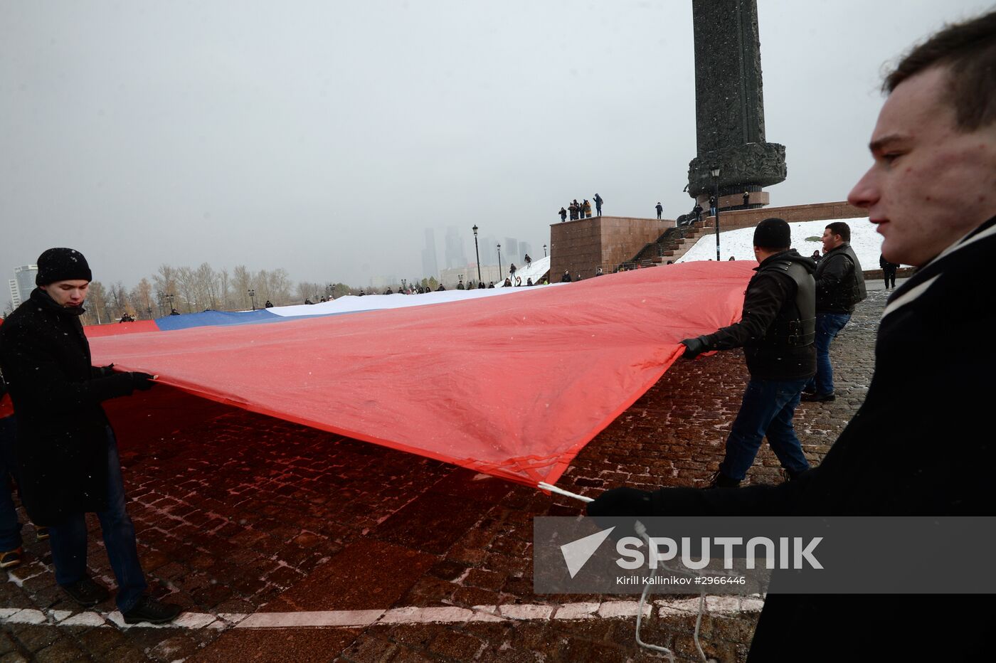 Largest Russian flag on Poklonnaya Hill