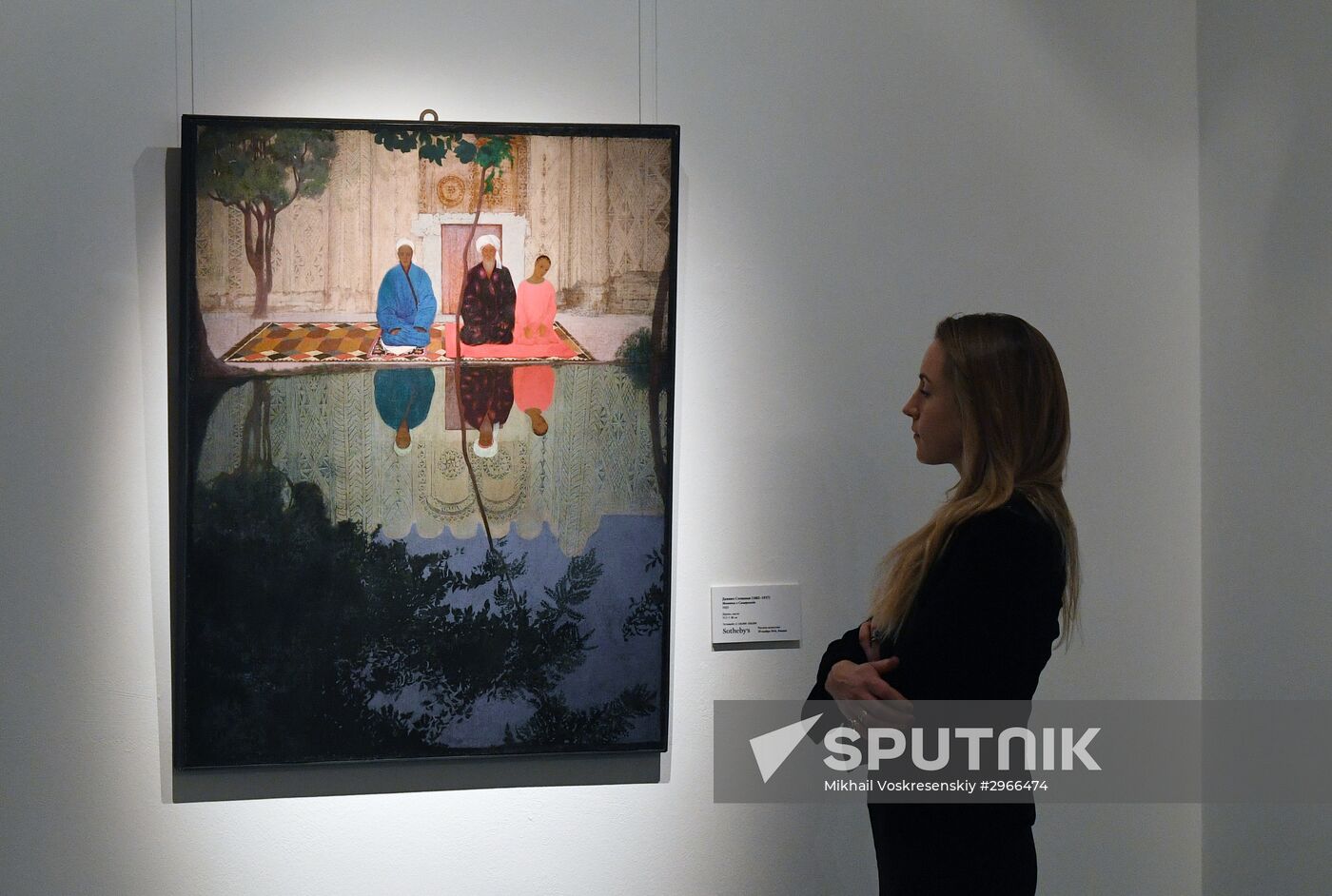 Pre-auction display of Sotheby's lots