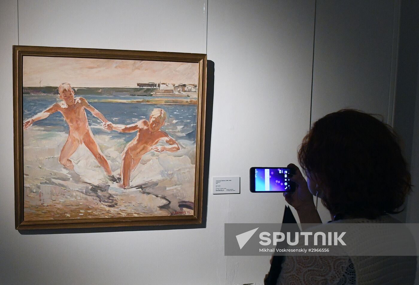 Pre-auction display of Sotheby's lots