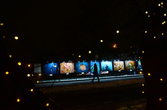 Evening highlighting in Moscow streets