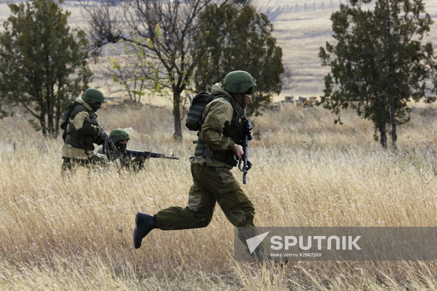 Exhibition performance of border guards in Crimea