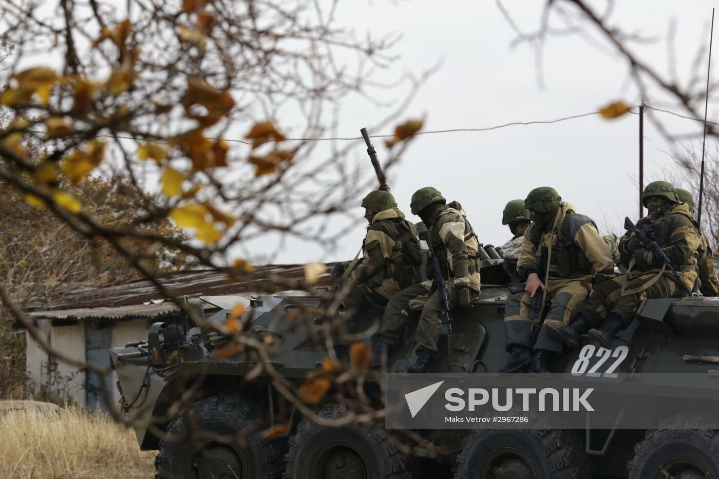 Exhibition performance of border guards in Crimea