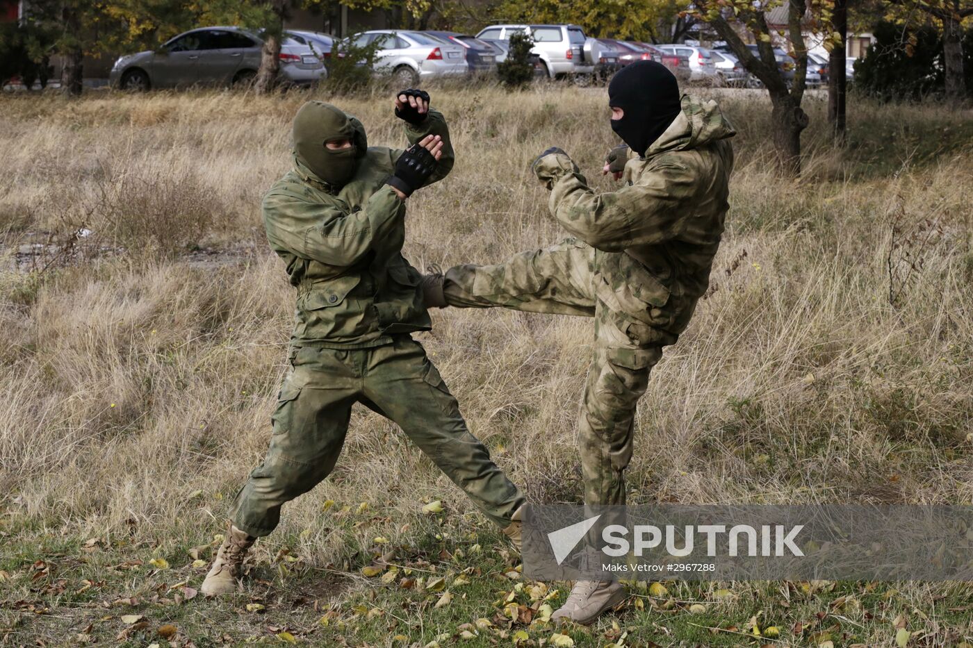 Exhibition performance of border guards in Crimea