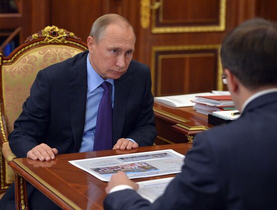 President Putin meets with Culture Minister Medinsky