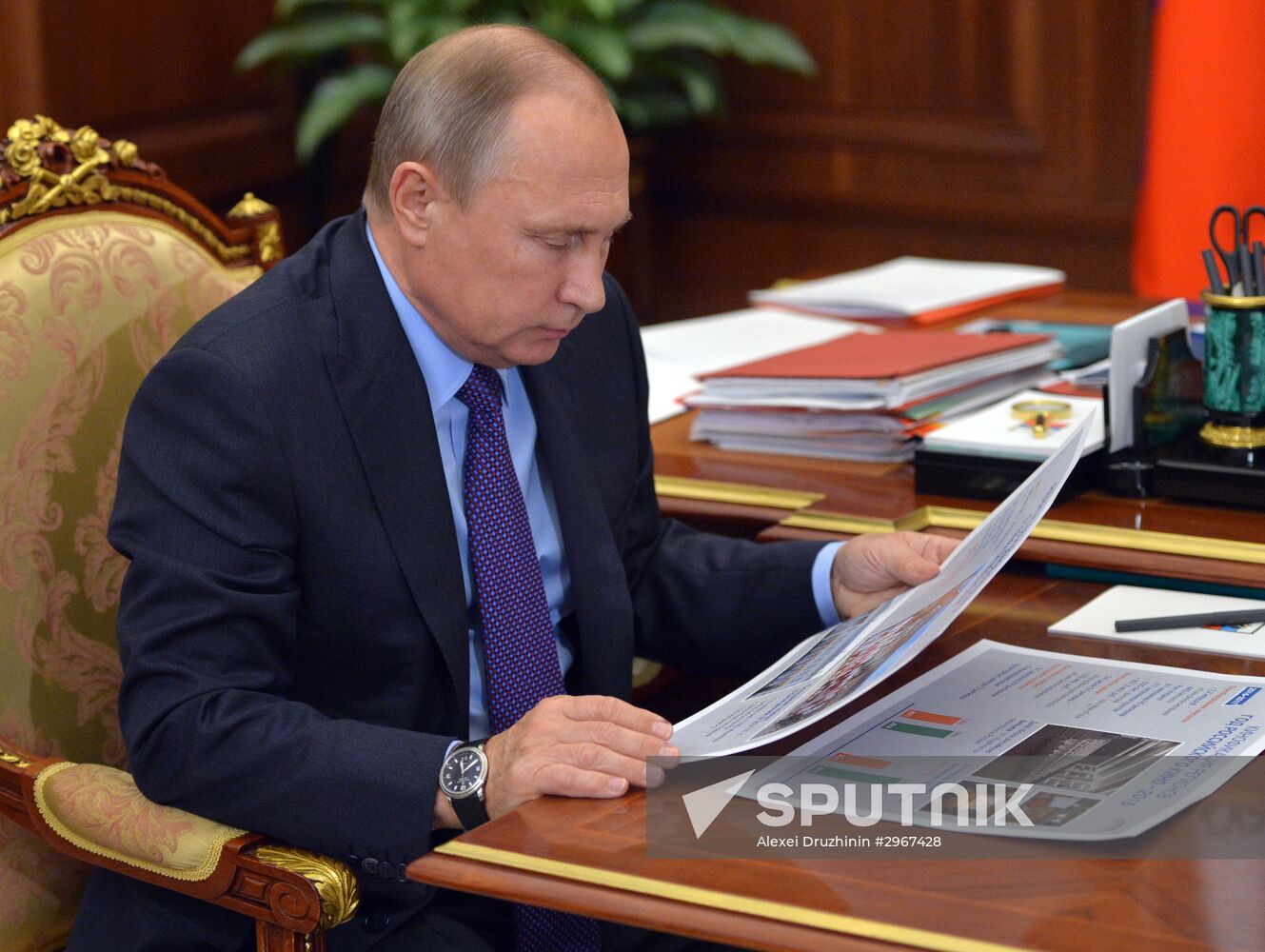 President Putin meets with Culture Minister Medinsky