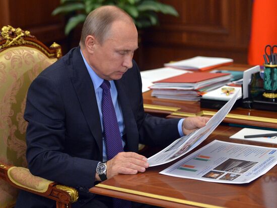 President Putin meets with Culture Minister Medinsky