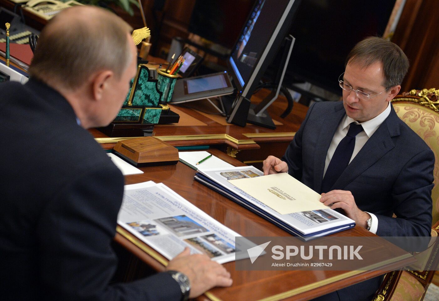 President Putin meets with Culture Minister Medinsky