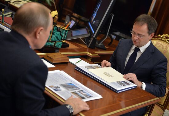 President Putin meets with Culture Minister Medinsky