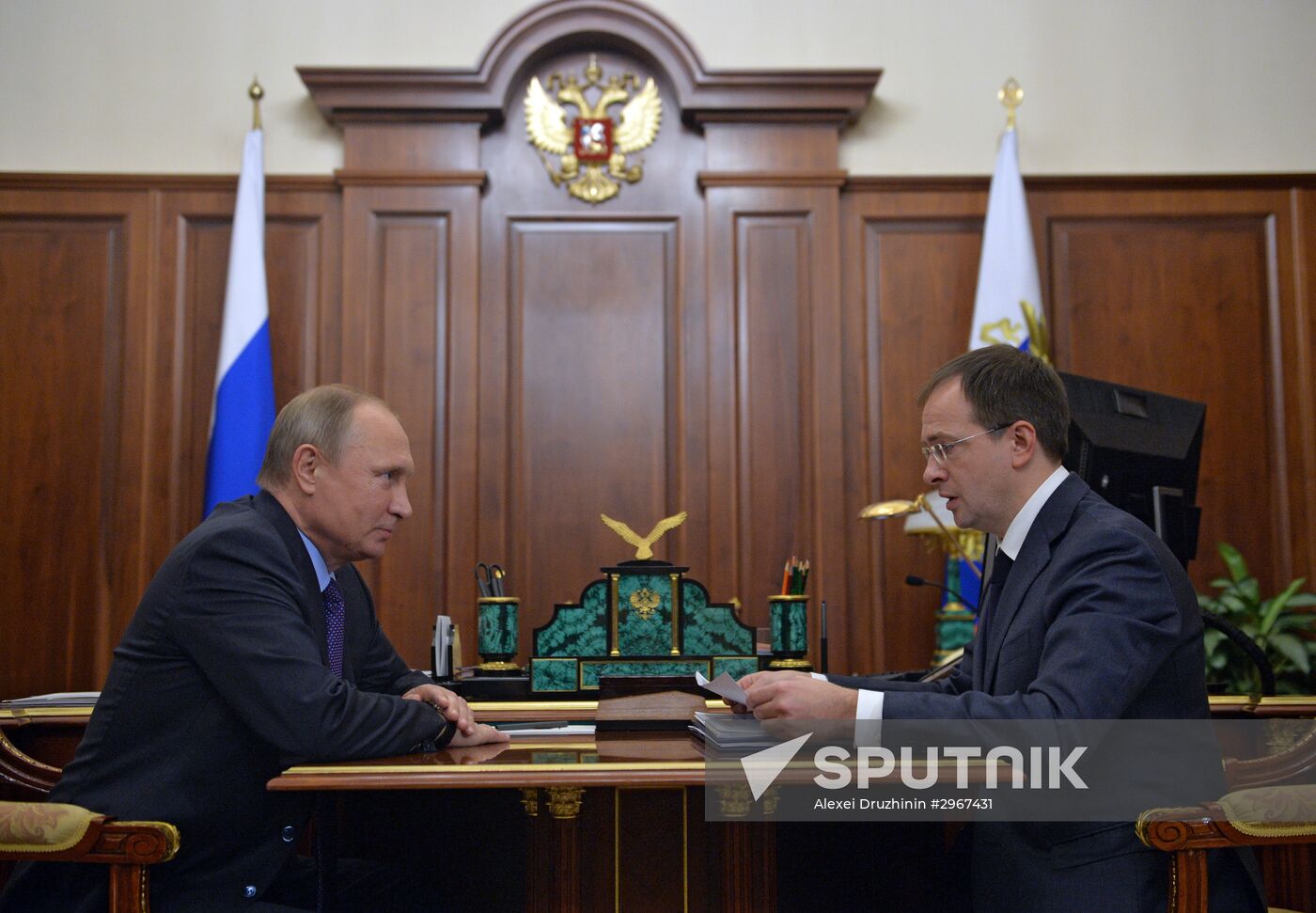 President Putin meets with Culture Minister Medinsky