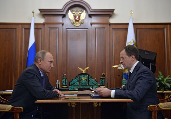 President Putin meets with Culture Minister Medinsky
