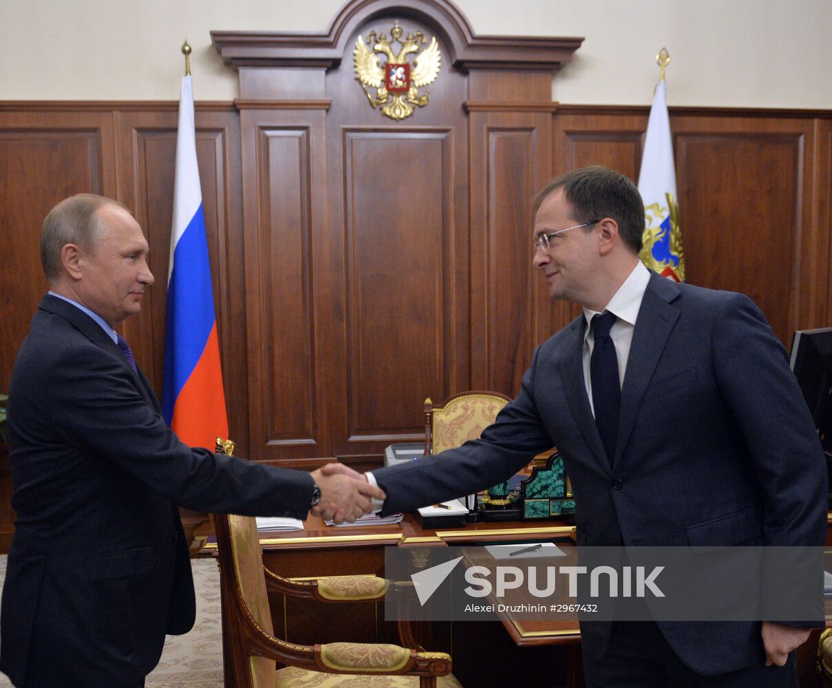 President Putin meets with Culture Minister Medinsky
