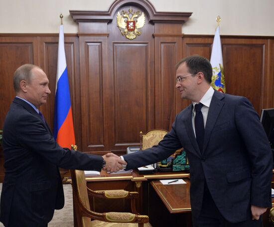 President Putin meets with Culture Minister Medinsky