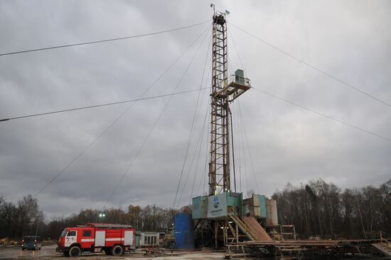 Gas extraction at Kolodnitskoye gas field in Lviv region