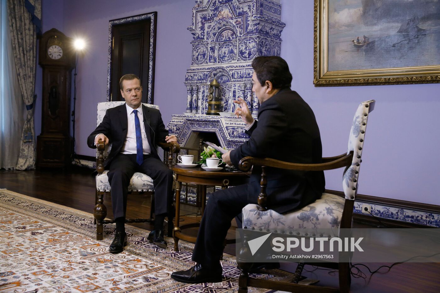 Prime Minister Dmitry Medvedev gives interview to China Central Television