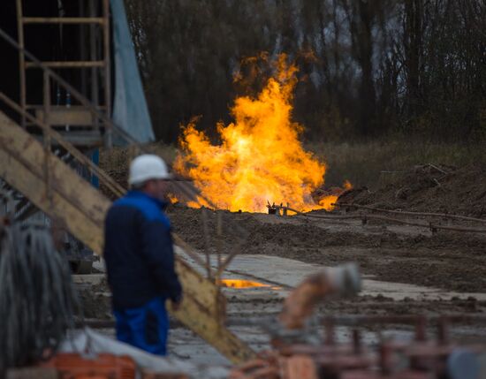 Gas extraction at Kolodnitskoye gas field in Lviv Region