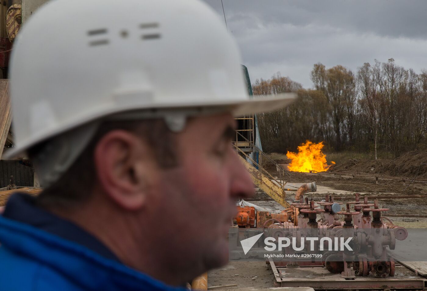 Gas extraction at Kolodnitskoye gas field in Lviv Region