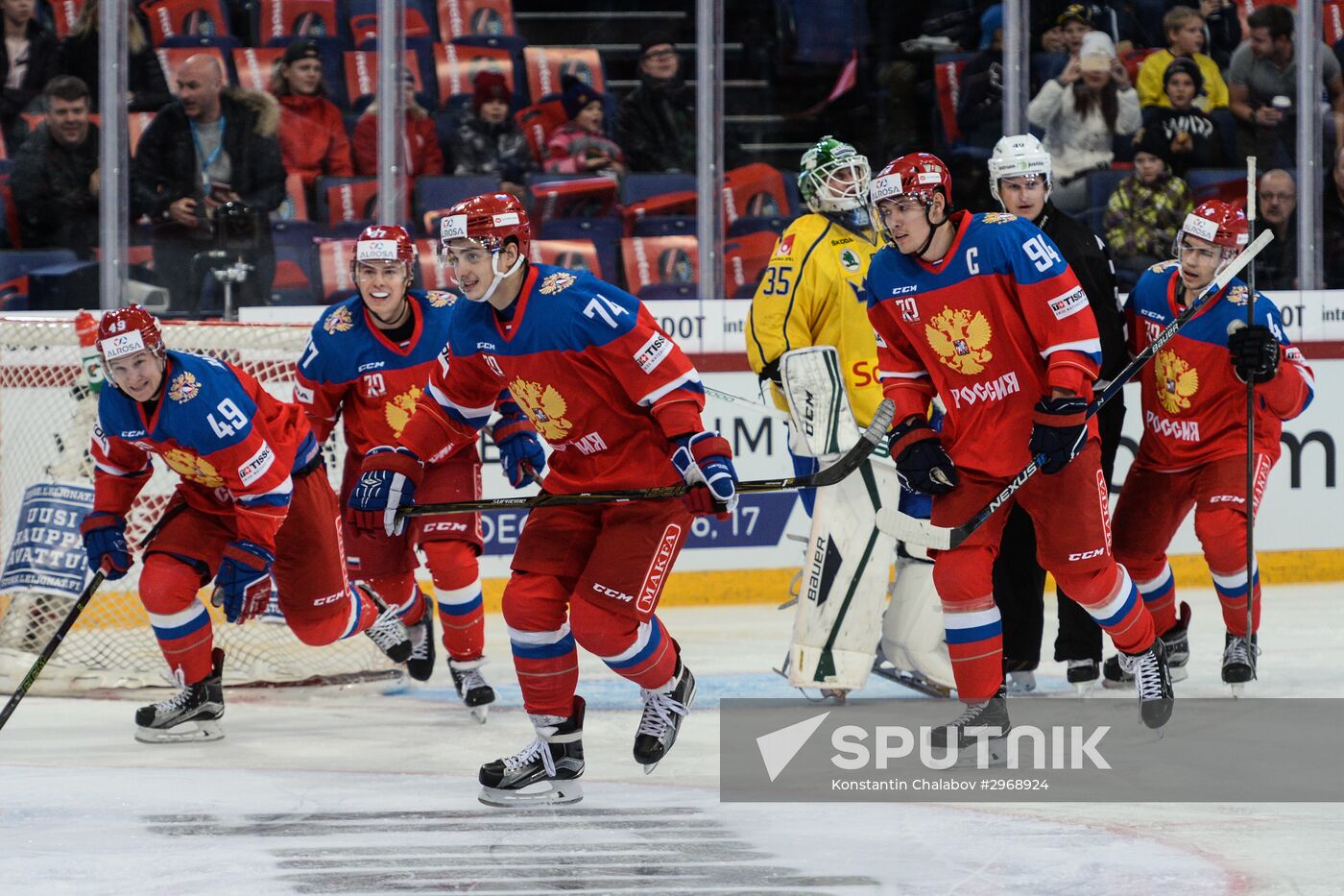 Karjala Ice Hockey Tournament 2016. Sweden vs. Russialandscape, horizontal
