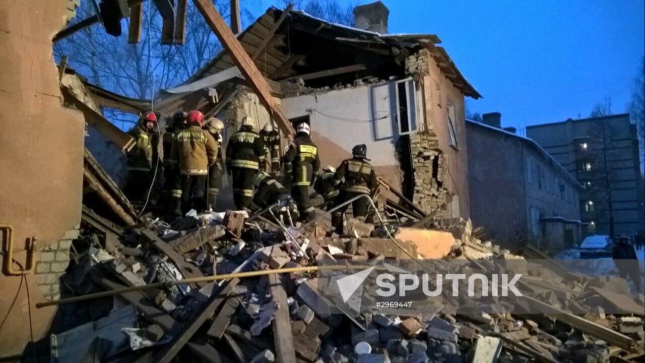 Consequences of gas explosion in residential house in Ivanovo