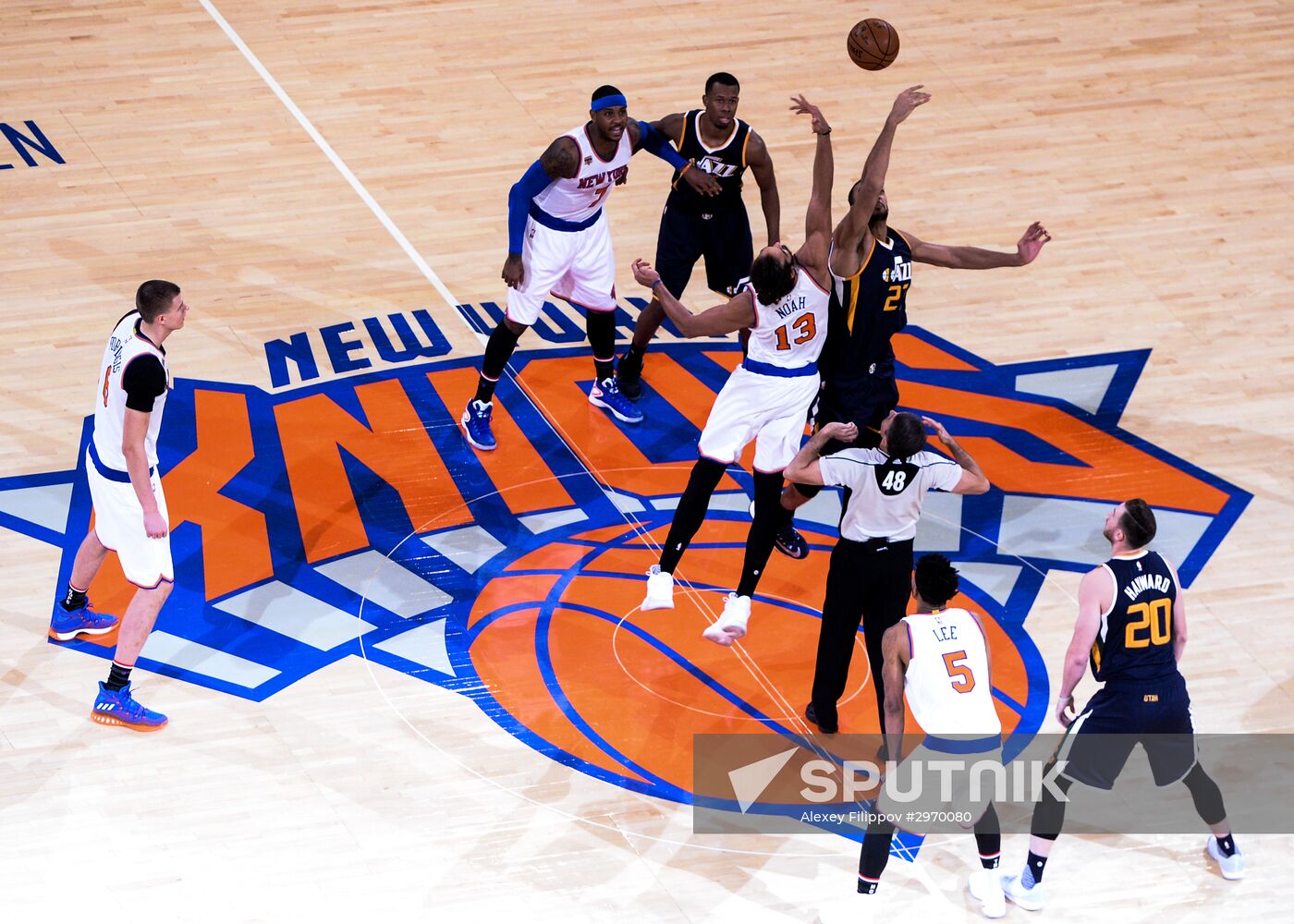 National Basketball Association. New York Knicks vs. Utah Jazz