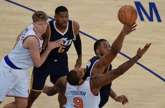 National Basketball Association. New York Knicks vs. Utah Jazz