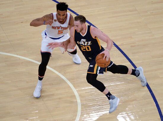 National Basketball Association. New York Knicks vs. Utah Jazz