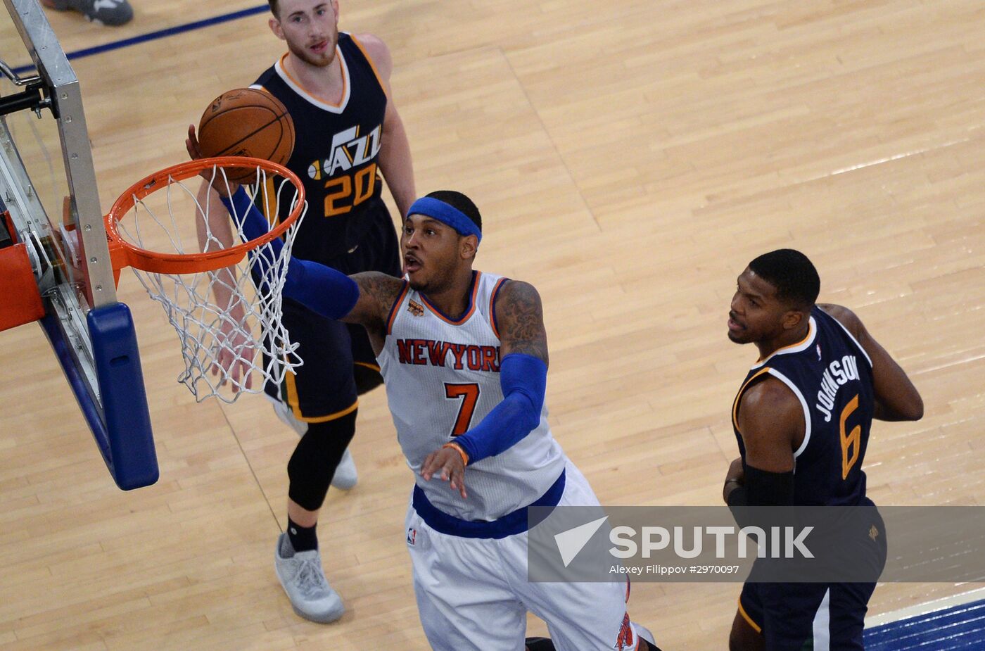 National Basketball Association. New York Knicks vs. Utah Jazz