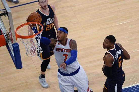 National Basketball Association. New York Knicks vs. Utah Jazz