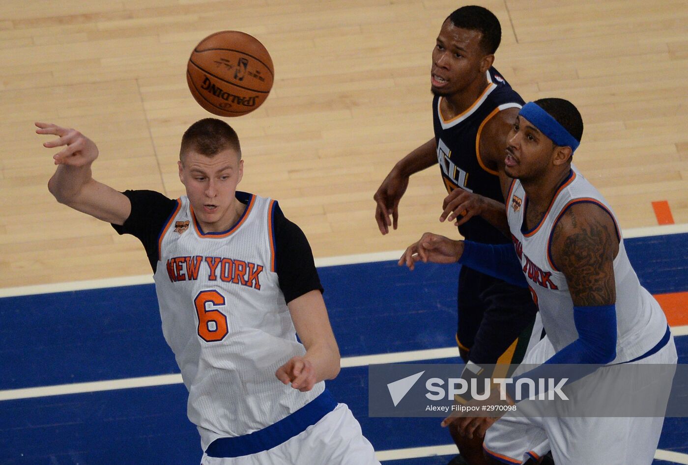 National Basketball Association. New York Knicks vs. Utah Jazz