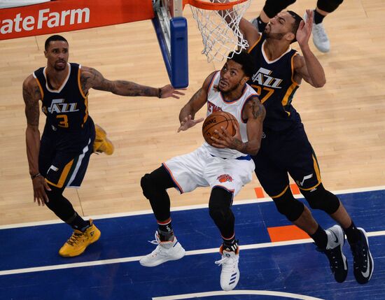 National Basketball Association. New York Knicks vs. Utah Jazz