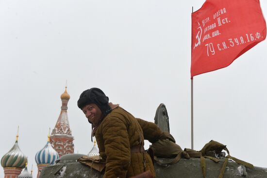 March commemorating 75th anniversary of 1941 military parade on Red Square