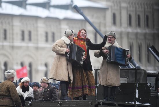 March commemorating 75th anniversary of 1941 military parade on Red Square