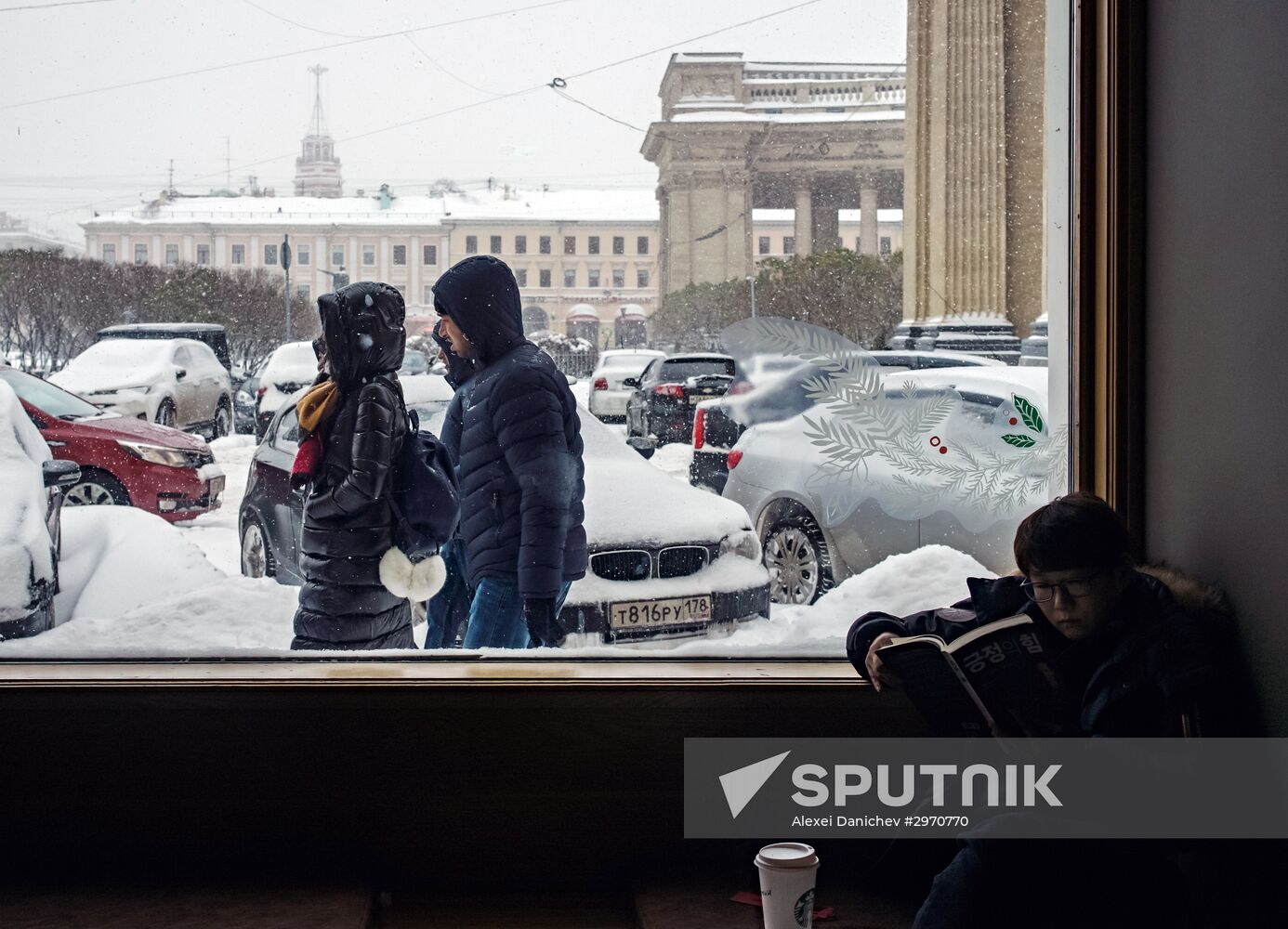 Snowfall in St. Petersburg