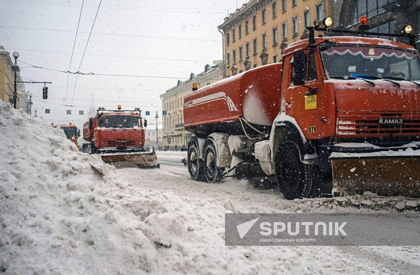 Snowfall in St. Petersburg