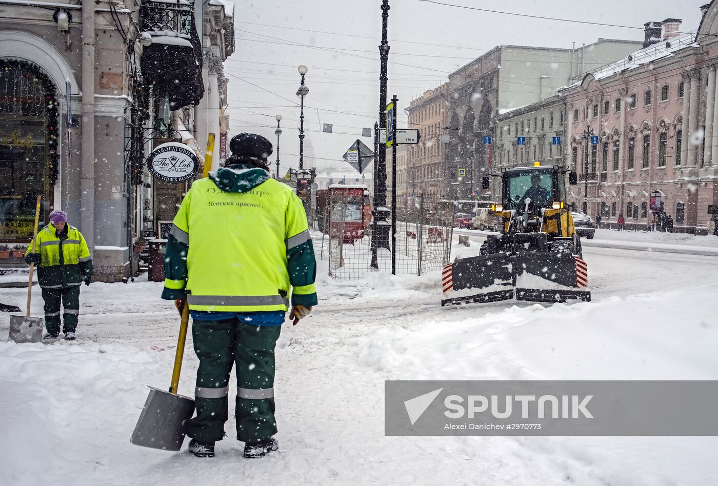 Snowfall in St. Petersburg