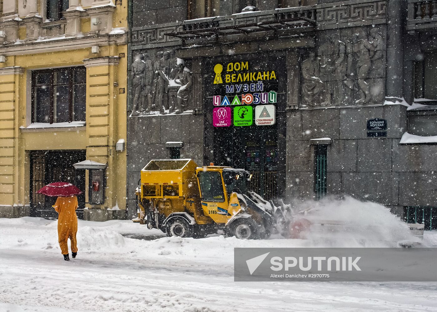 Snowfall in St. Petersburg