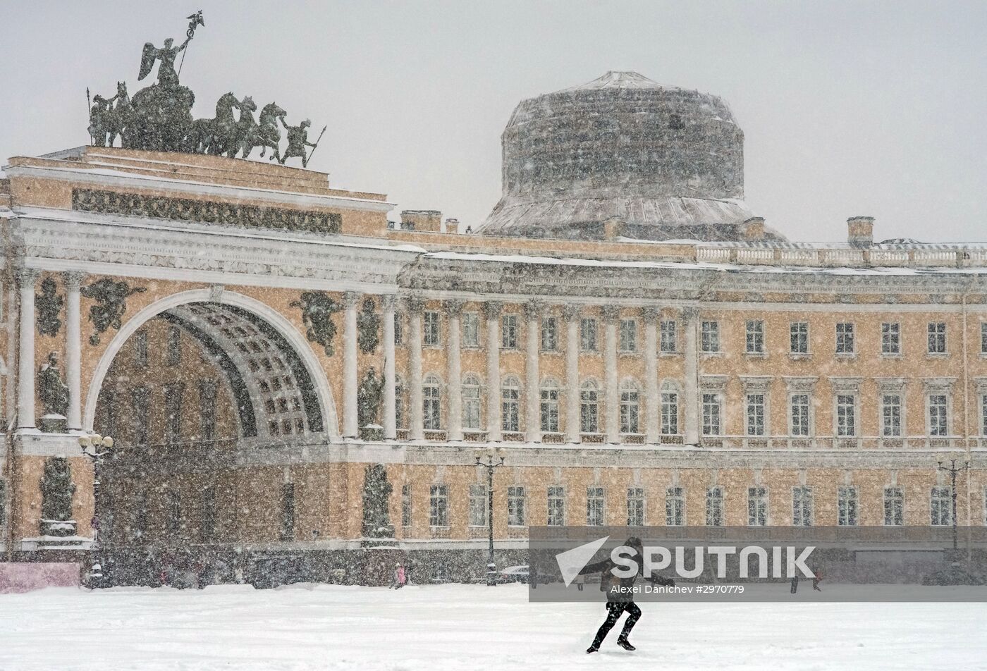 Snowfall in St. Petersburg