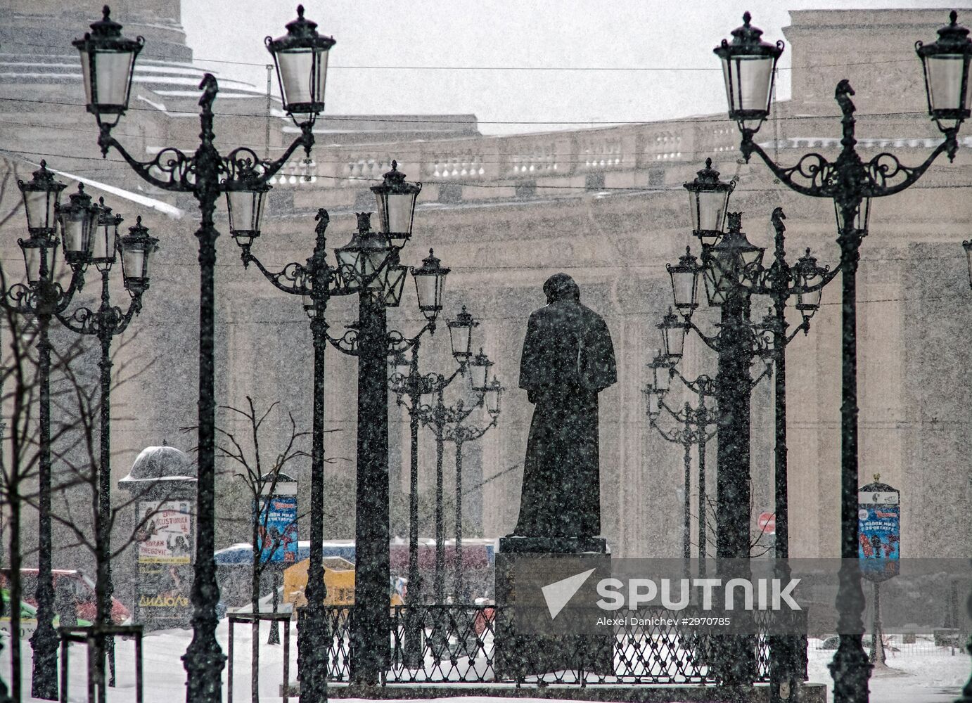 Snowfall in St. Petersburg