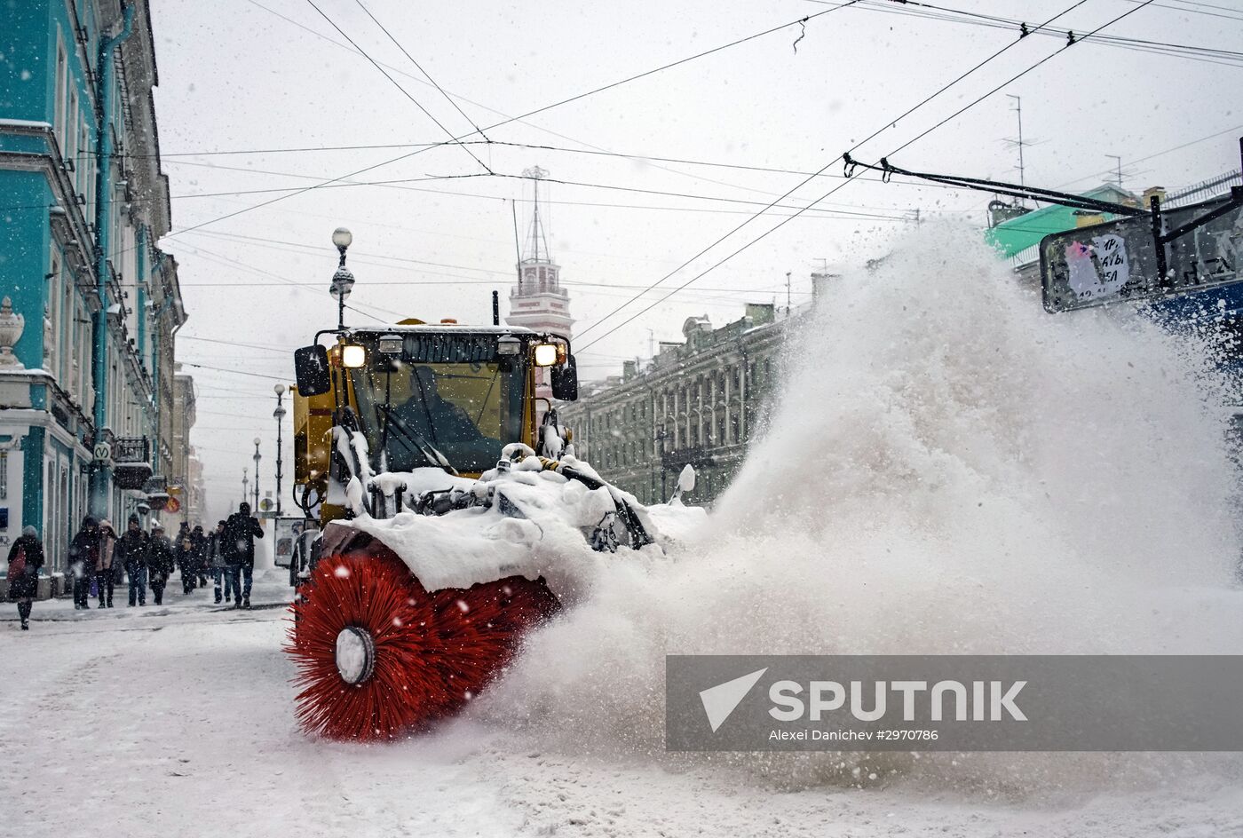 Snowfall in St. Petersburg