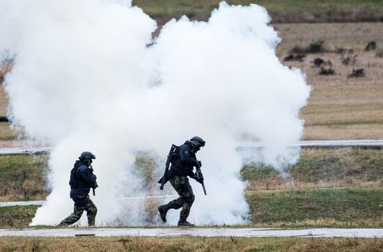 Drill of Russian, Belarusian and Serbian airborne forces "Slavic Fraternity-2016"
