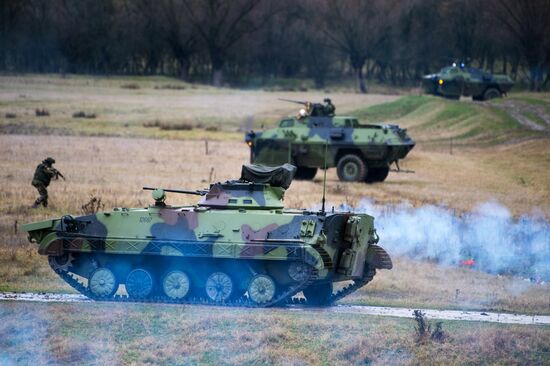 Drill of Russian, Belarusian and Serbian airborne forces "Slavic Fraternity-2016"