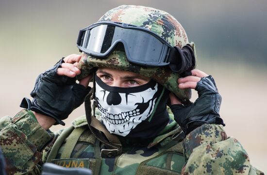 Drill of Russian, Belarusian and Serbian airborne forces "Slavic Fraternity-2016"