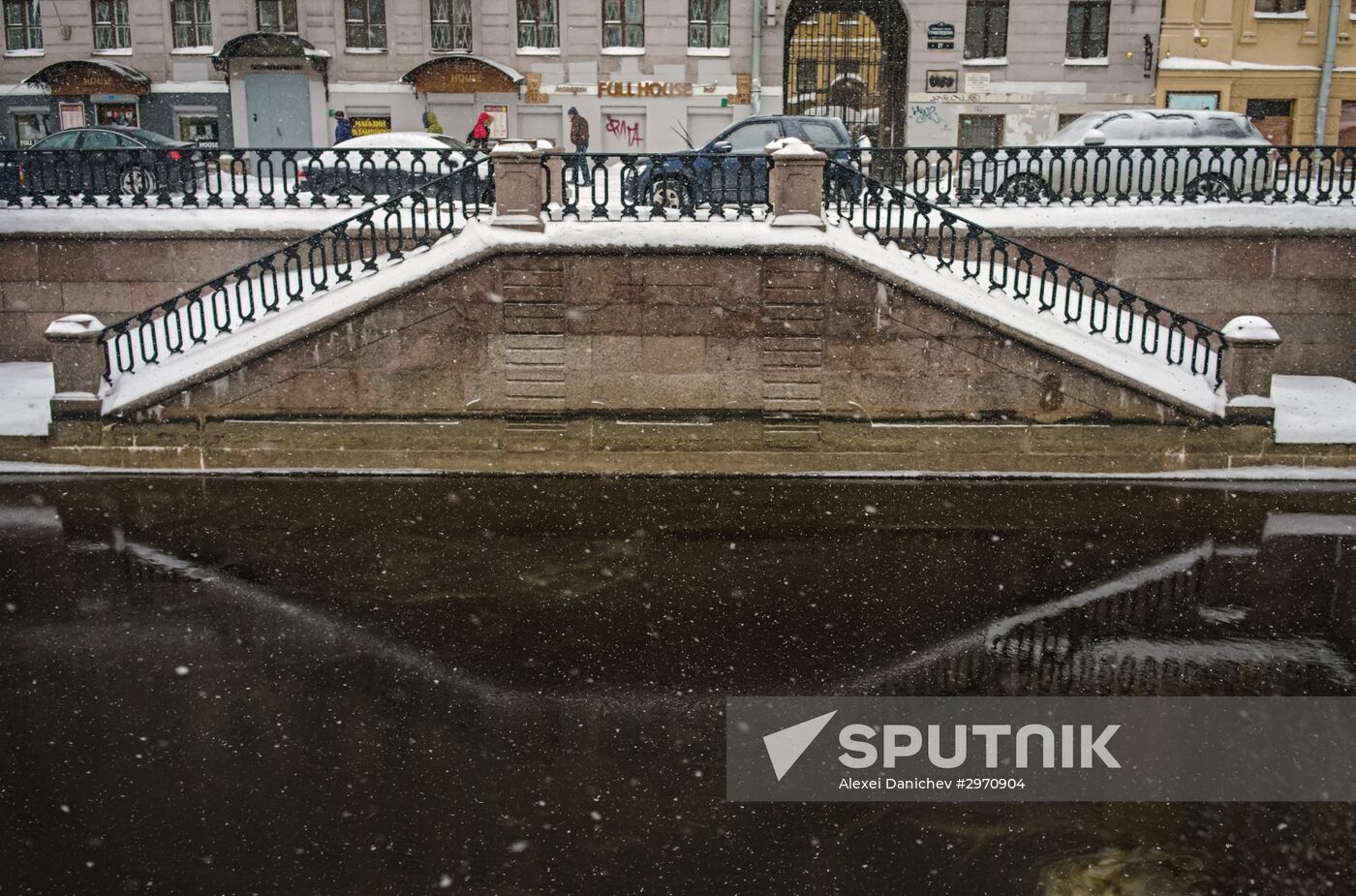 Snowfall in St. Petersburg