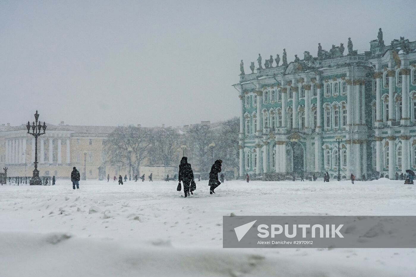 Snowfall in St. Petersburg