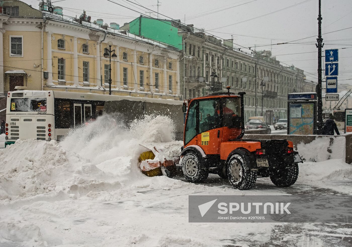 Snowfall in St. Petersburg