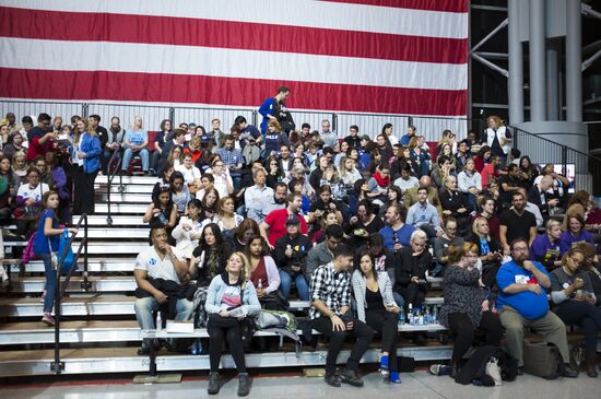 Democratic Party supporters. Night after election