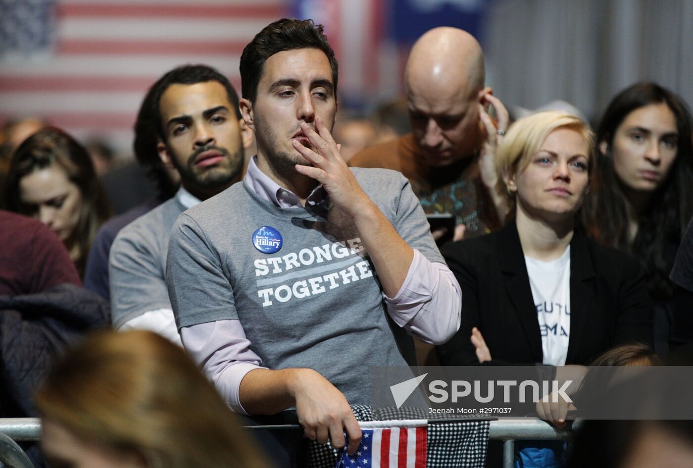 Democratic Party supporters. Night after election