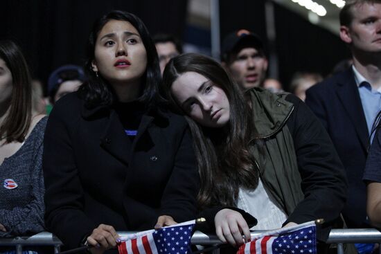 Democratic Party supporters. Night after election