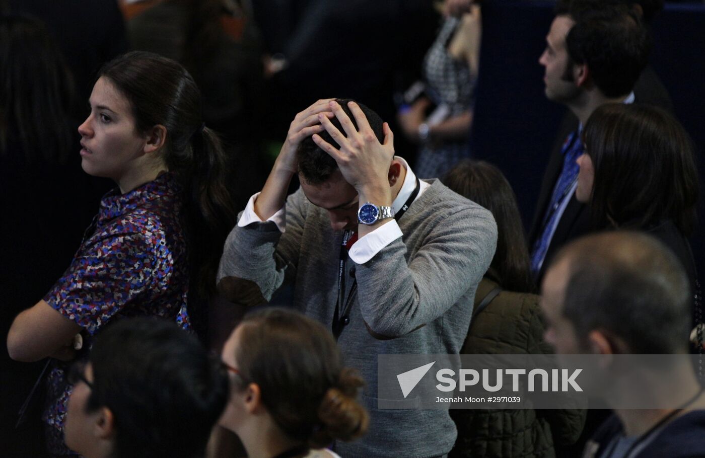 Democratic Party supporters. Night after election