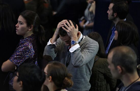 Democratic Party supporters. Night after election