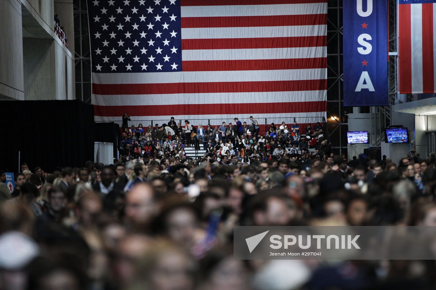 Democratic Party supporters. Night after election